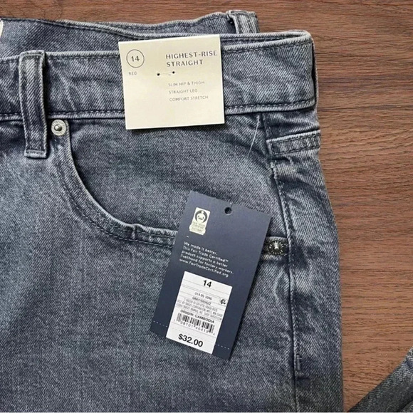 Sz 14 Highest Rise Straight Denim Jeans Universal Thread - Picture 5 of 7